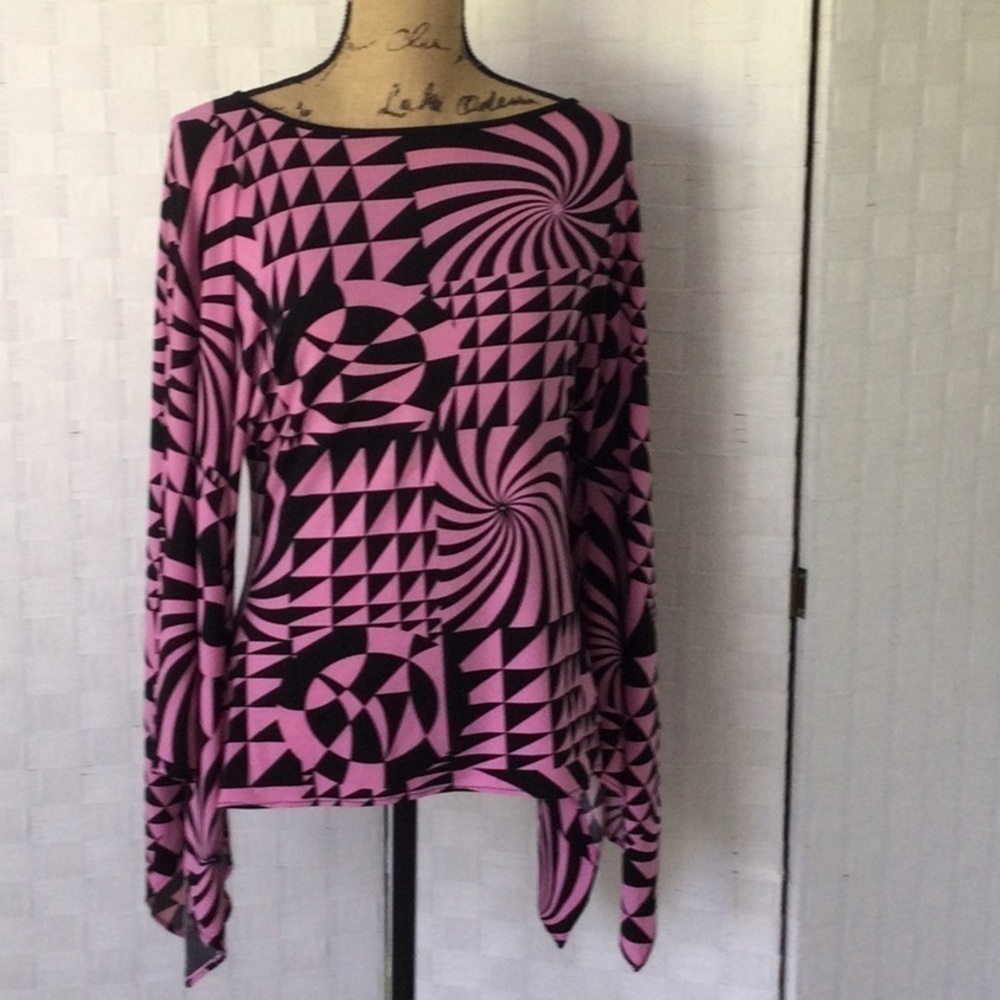 Marc Brouwer Women’s Blouse size S washable flair sleeves  #283
